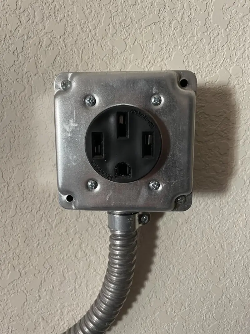 NEMA 14-50 outlet installed for Smart Home Electrical in Skiatook
